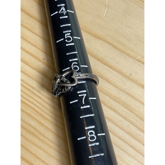 JBWR 925 Sterling Silver Heart Infinity Ring - Picture 2 of 3